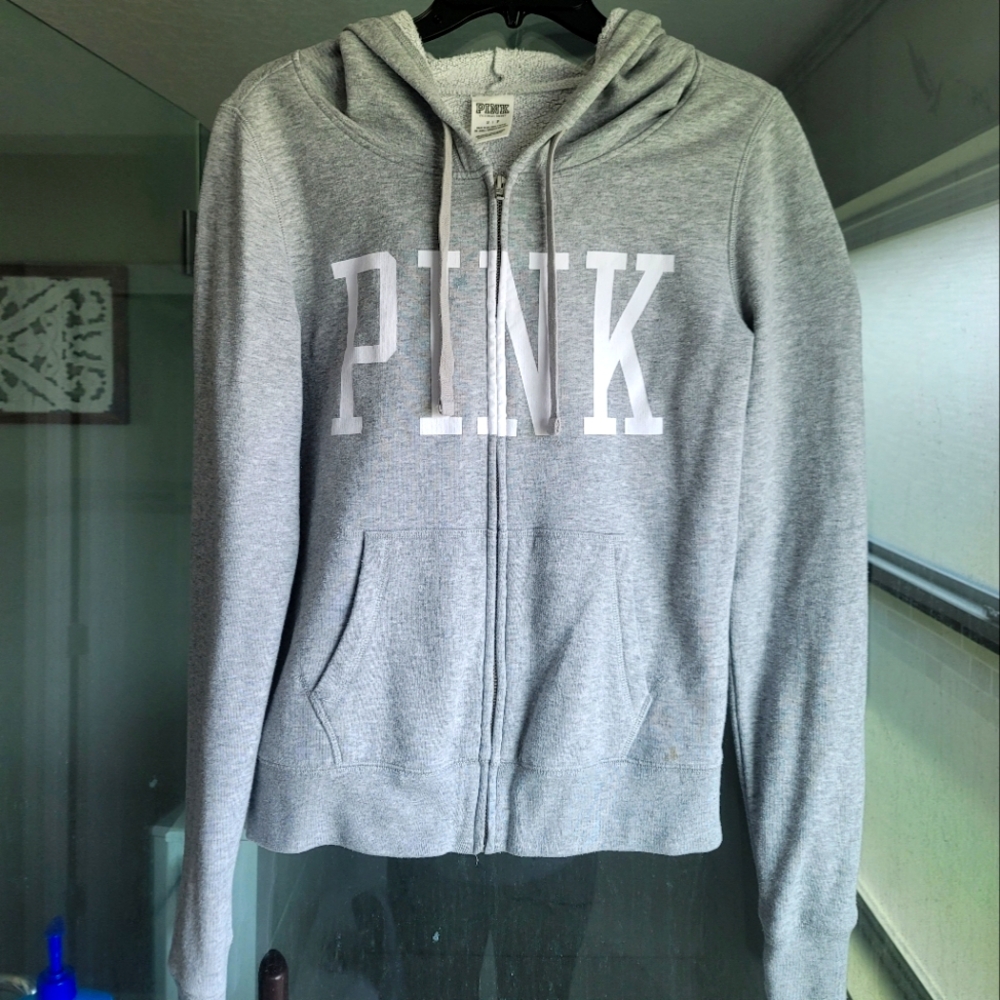 Victorias Secret Pink Zipper Hoodie Size Small